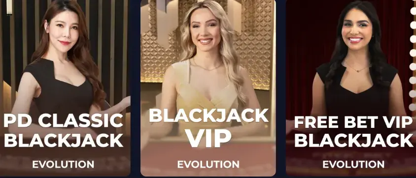 Spielen Sie Live-Blackjack im Rainbet Casino.