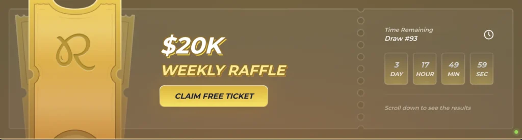 Daily tournament at Rain Bet.
